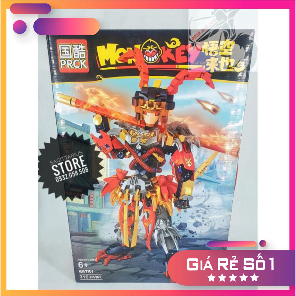 Lego PRCK-69751 Lắp Ráp Vua Khỉ Sun Wukong Xiaosheng ( 316 Mảnh ) [Hot]