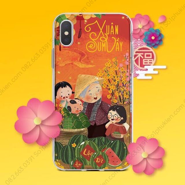 Ốp lưng dẻo in hình Tết Đoàn Viên dành cho các dòng Samsung, Oppo, Vsmart, Vivo
