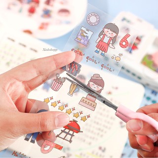 Sticker 39x6,5cm Cô Gái Trong Suốt (Pet)