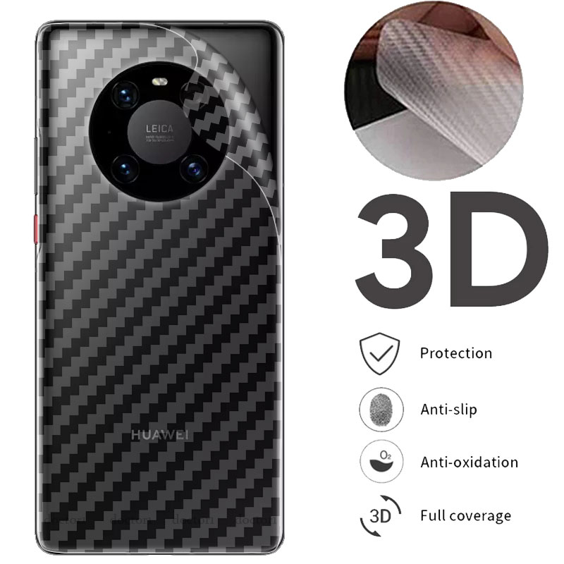 Miếng Dán Lưng Mặt Sau Cacbon Carbon Chống Bám Vân Tay Cho Huawei Mate 40 30 20 P40 P30 P20 Pro Plus Lite 5g