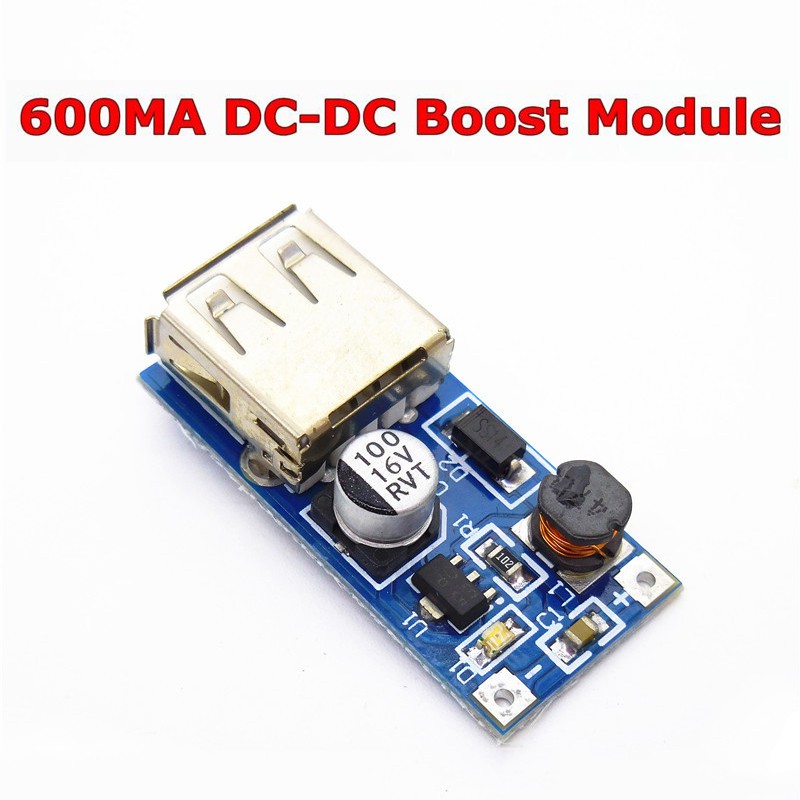 Mạch Tăng Áp 0.9V->5V lên 5V-600mA Cổng USB