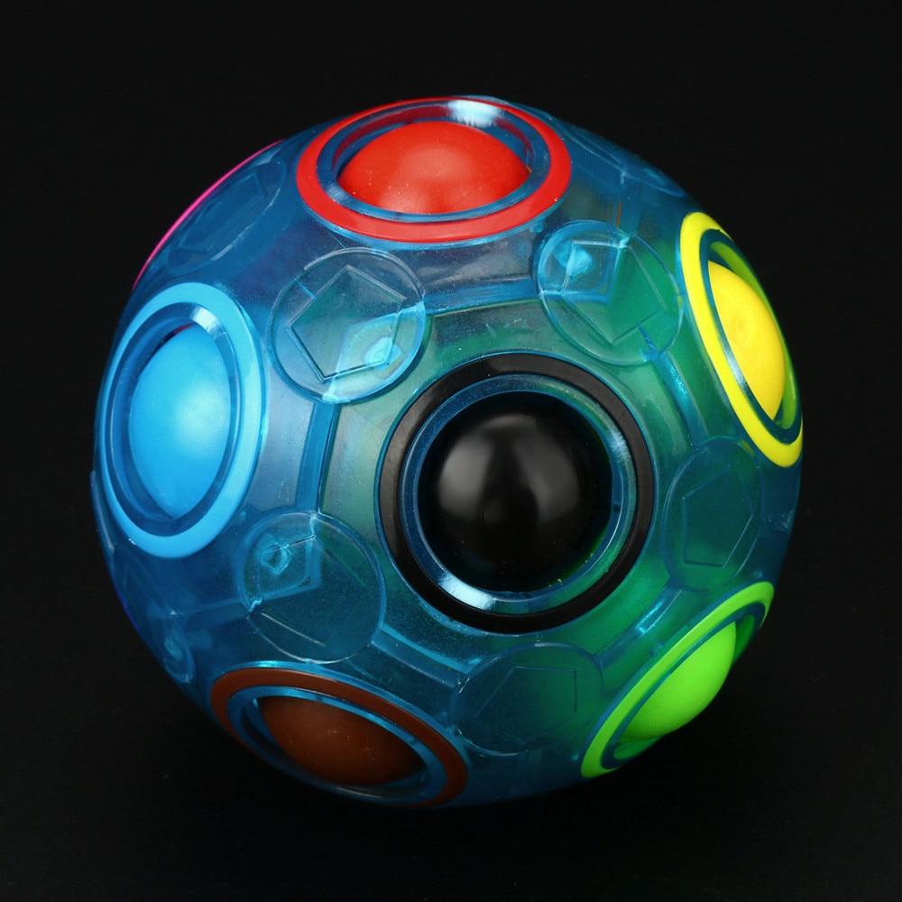 Pops It Fidget Toys Luminous Rainbow Ball Puzzle Toy Anti Stress Simple Dimple Educational Toy