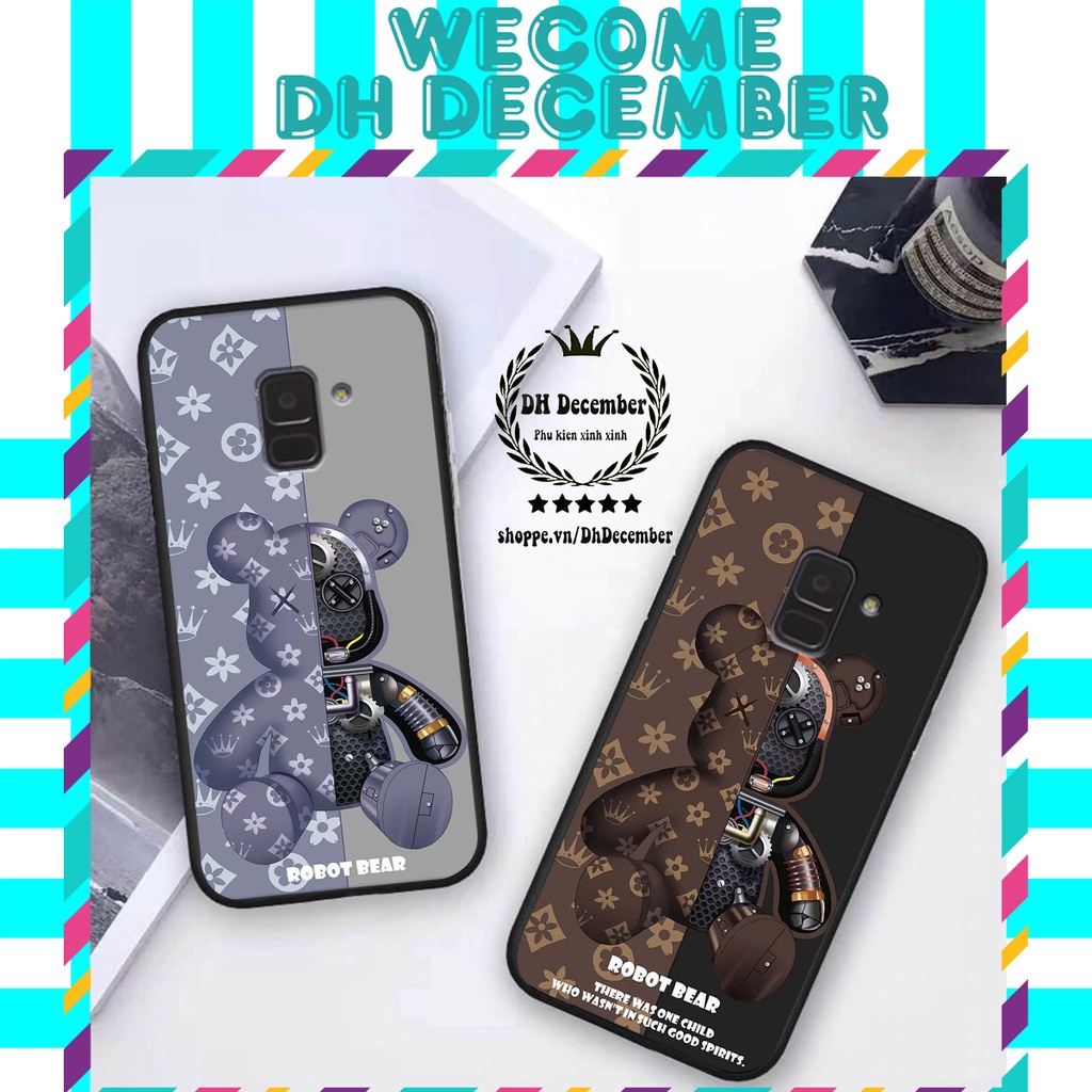 Ốp lưng samsung   A6/ A6+(A6 PLUS)/ A8/ A8+(A8 PLUS)  in hình 3D GẤU BEER RICK-GẤU ROBOT BEER-ĐẸP