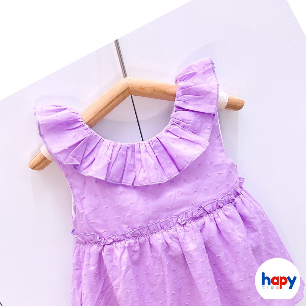 Váy cho bé gái HAPYKIDS chất thô hạt, váy 2 lớp cho bé từ 0-5 tuổi [V22.16]