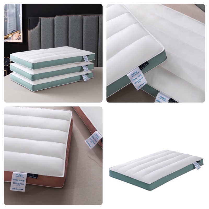 Ruột Gối Thấp 5cm Massage Cổ Chống Đau Vai Gáy Hàng Nhập Khẩu Size 50x70