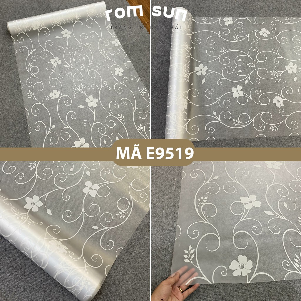 Khổ 90cm | Giấy dán kính mờ hoa văn trắng dán văn phòng, decal dán cửa kính phòng tắm chống nắng