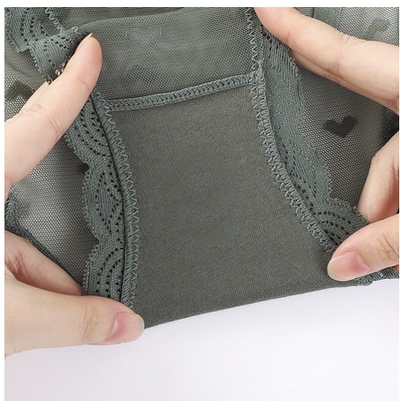 Được chọn màu - Quần lót ren nơ tim thắt nơ hông điệu đà 039