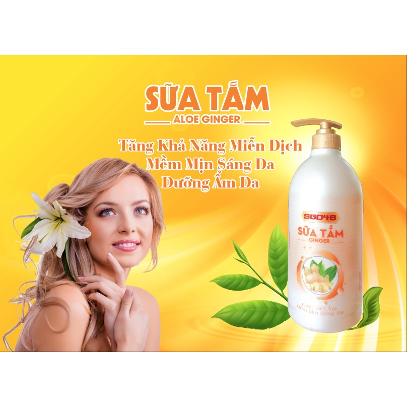 Sữa tắm SGO48 sữa tắm aloe giúp giữ ẩm mềm mịn sáng da