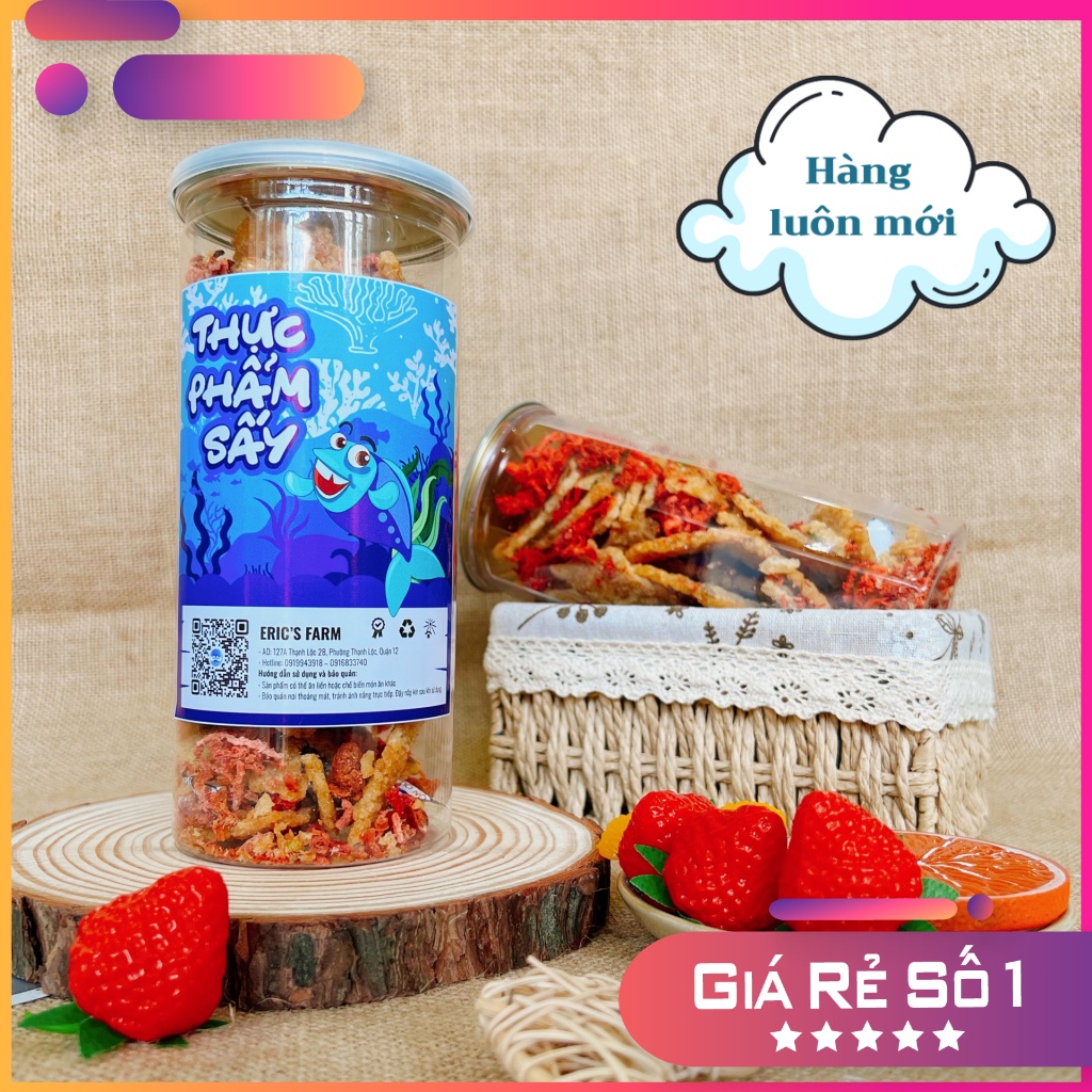 Cơm cháy khô bò Eric's Farm 300g, thơm giòn, thấm vị, ăn vặt Sài Gòn siêu ngon, giá rẻ