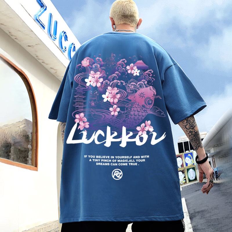 Áo Thun Tay Ngắn Dáng Rộng In Họa Tiết Độc Đáo Phong Cách Hip Hop Thời Trang Cho Nam Size M-8XL