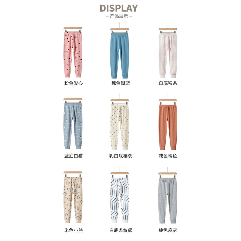 Quần Legging Cotton Nguyên Chất Mềm Mại Thoáng Khí Phong Cách Hàn Quốc Thời Trang Thu Đông Cho Bé 80-150cm