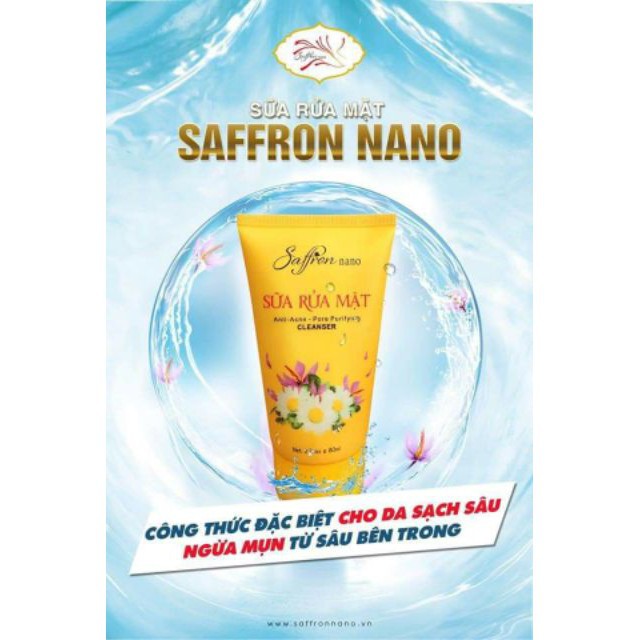 Sữa rửa mặt Saffron Nano