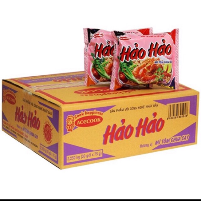 Mì Hảo Hảo hương vị tôm chua cay 75gr ( gói )