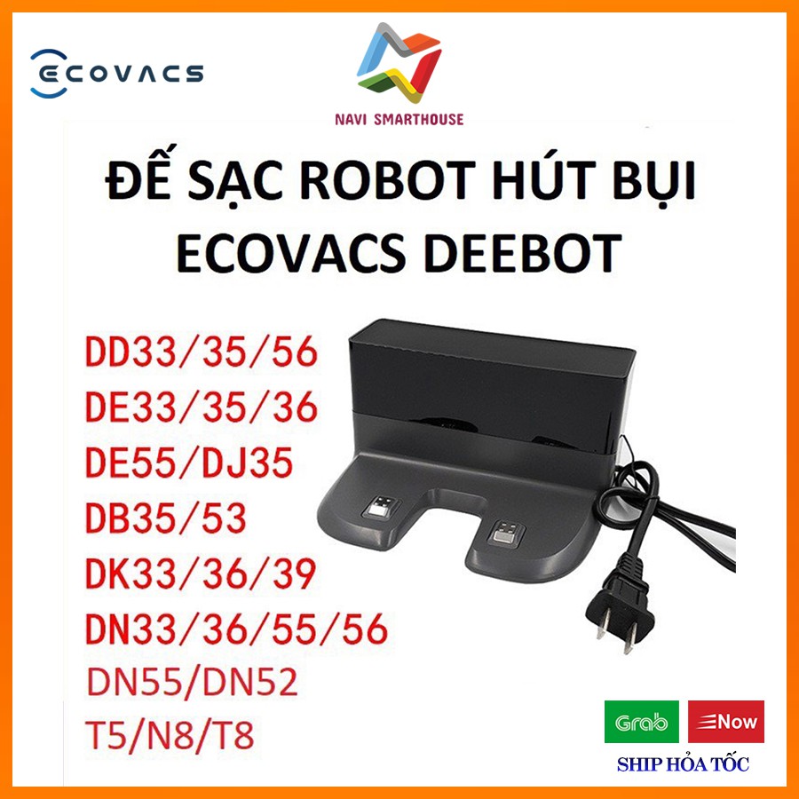 Đế sạc cho Robot hút bụi lau nhà Ecovacs Deebot De33 De35 De36 De55 T8 T5 Các Loại