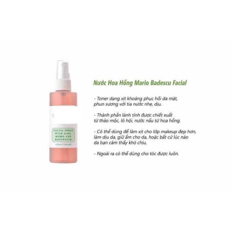 Xịt khoáng Mario Badescu 118ml (bill Us) | WebRaoVat - webraovat.net.vn