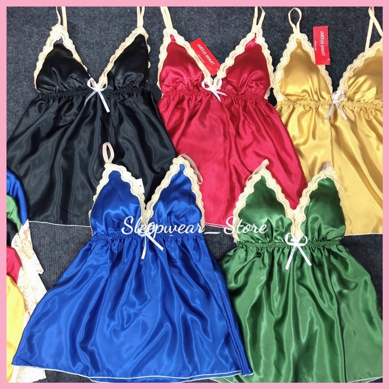 Đồ Ngủ Sexy Nữ - Đồ Ngủ Nữ Sexy Phối Ren Có Mút Ngực Free Size 40-55kg