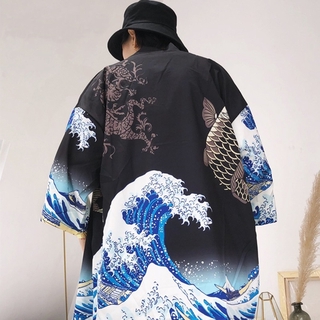 Áo Khoác Kimono Phong Cách Truyền Thống Nhật Bản Cho Nam