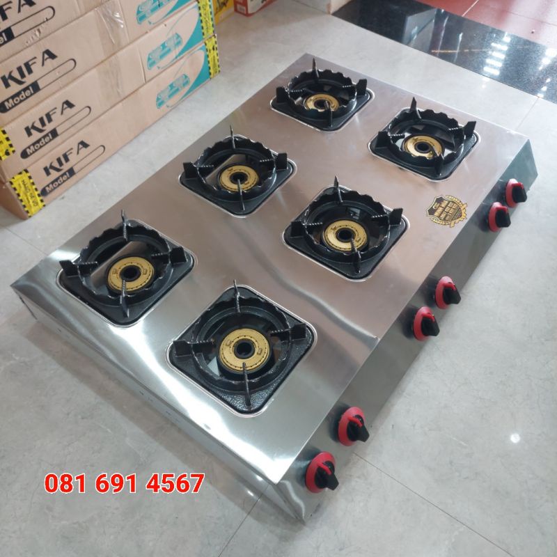 Bếp khè bế công nghiệp 6 lò khè siêu mạnh tùy chỉnh