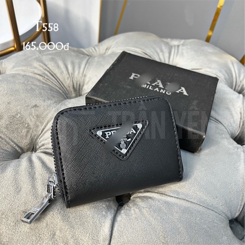 ví prada ngắn kèm dây
