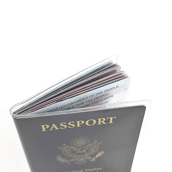 Vỏ bọc hộ chiếu passport nhựa dẻo trong suốt chống bẩn bụi không thấm nước youngcityshop 30.000