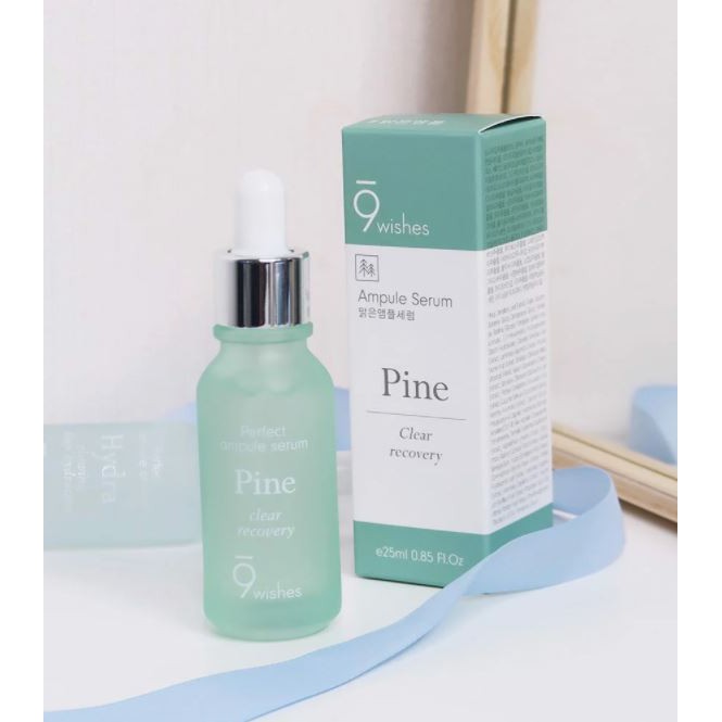 Tinh Chất Dưỡng Trắng, Cấp Ẩm, Thu Nhỏ Lỗ Chân Lông 9 Wishes Pine Clear Recovery Ampule Serum 25ml | BigBuy360 - bigbuy360.vn
