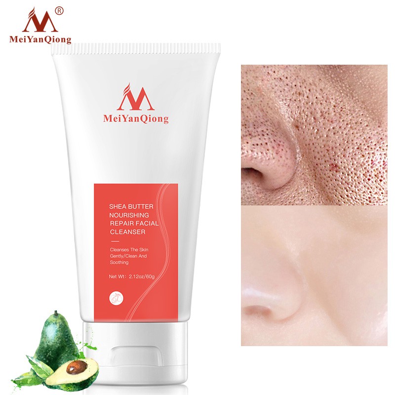 Sữa rửa mặt MeiYanQiong chiết xuất từ bơ hạt mỡ se khít lỗ chân lông dưỡng trắng da 60g | BigBuy360 - bigbuy360.vn