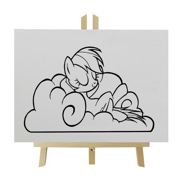 Tranh Vải Canvas Hình Ngựa Pony 30x40 cm Mel1174 Cho Bé