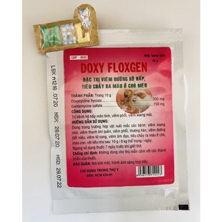Doxy flogen 10g-giúp hết tiêu chảy ra máu, viêm đường hô hấp cho chó mèo.
