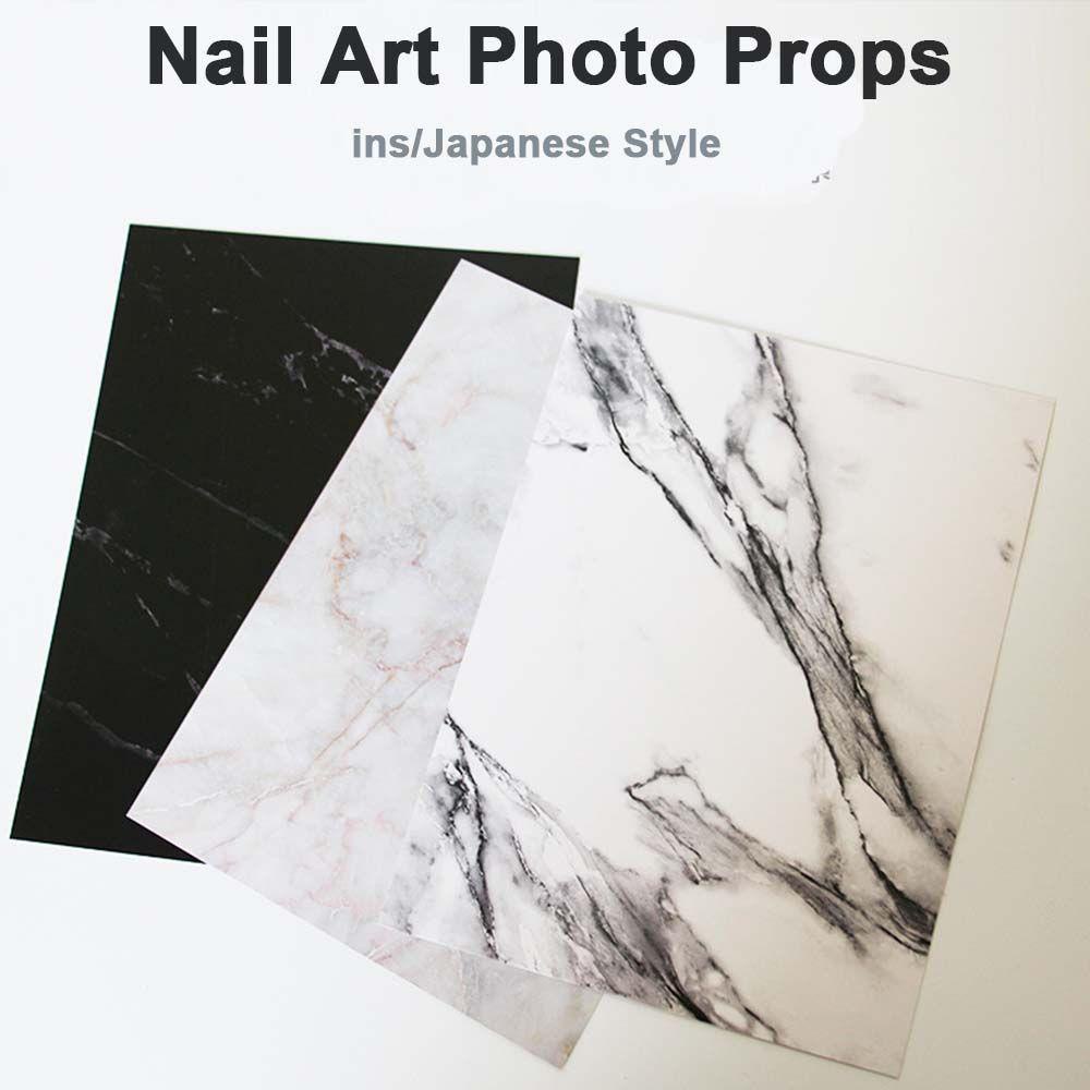 Khay Vuông Họa Tiết Đá Hoa Cương Trưng Bày Móng Tay Nghệ Thuật DIY