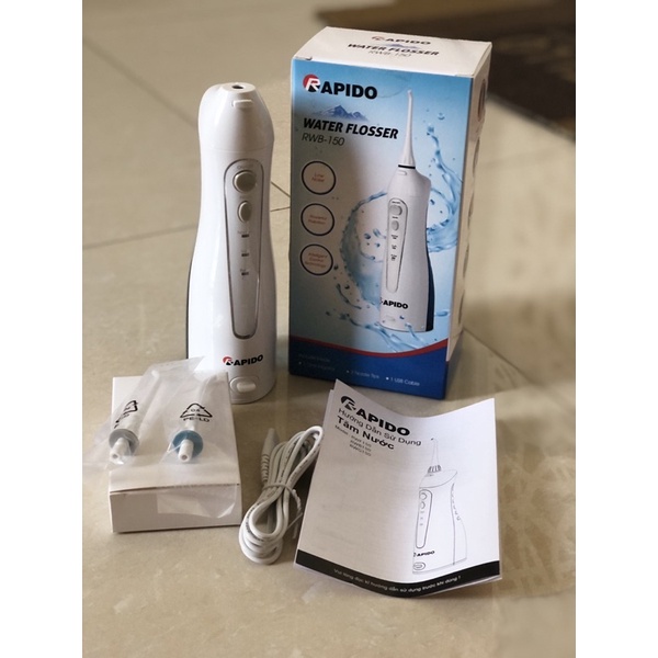 [Rapido RWG150] Máy tăm nước cầm tay Rapido RWB150, Bảo hành chính hãng 12 tháng.