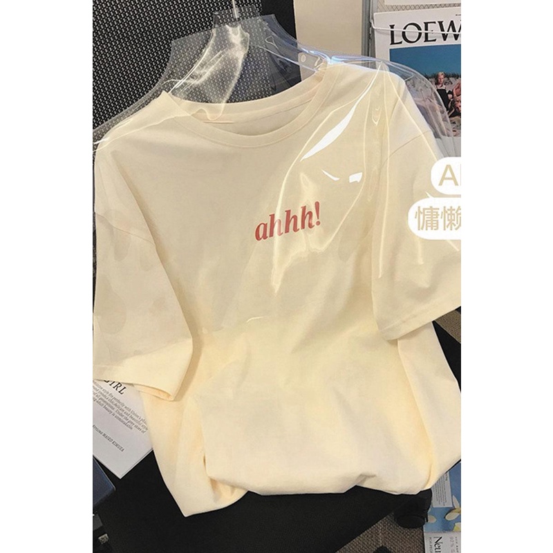 Áo Thun HIIXIIVI 100% cotton Tay Ngắn Cổ Tròn In Hình Hoàng Hôn Thời Trang Mùa Hè Phong Cách Hàn Quốc Cho Nữ 2022