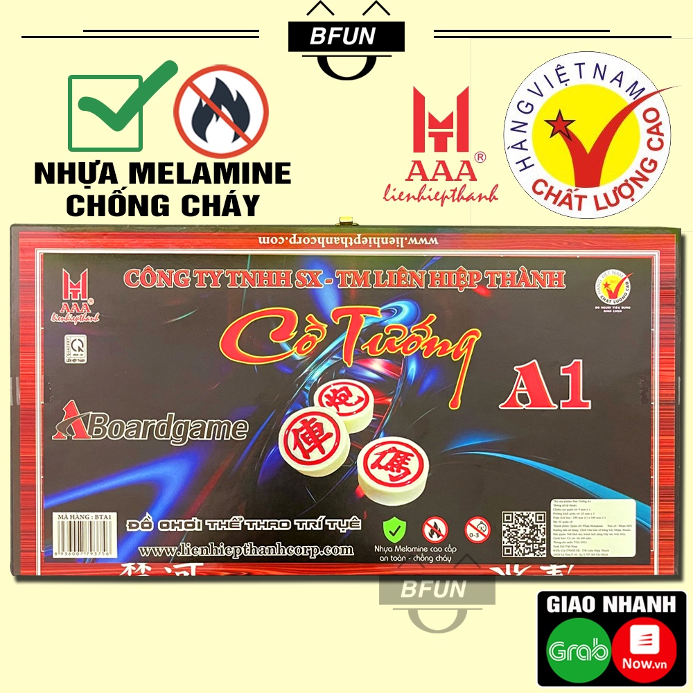 Bàn Cờ Tướng A1 Liên Hiệp Thành Cao Cấp - Cờ Tướng Bàn Nhựa MELAMINE, Boardgame Đồ Chơi Trí Tuệ Thông Minh Cho Bé BFUN