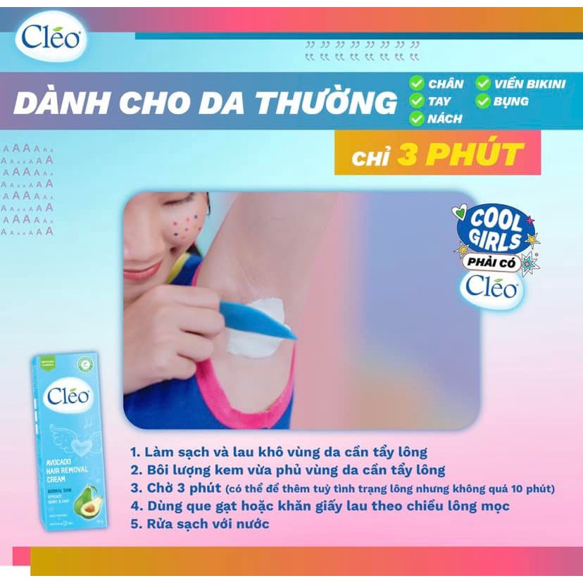 Kem Bơ Tẩy Lông CLEO Sạch Lông Trong 5 Phút