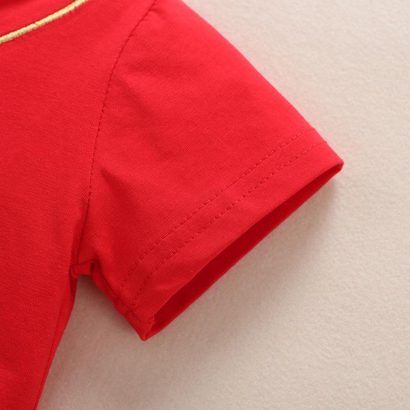 Bộ Áo Liền Quần Phong Cách Trung Hoa Thời Trang Mùa Hè Cho Bé Trai Sơ Sinh