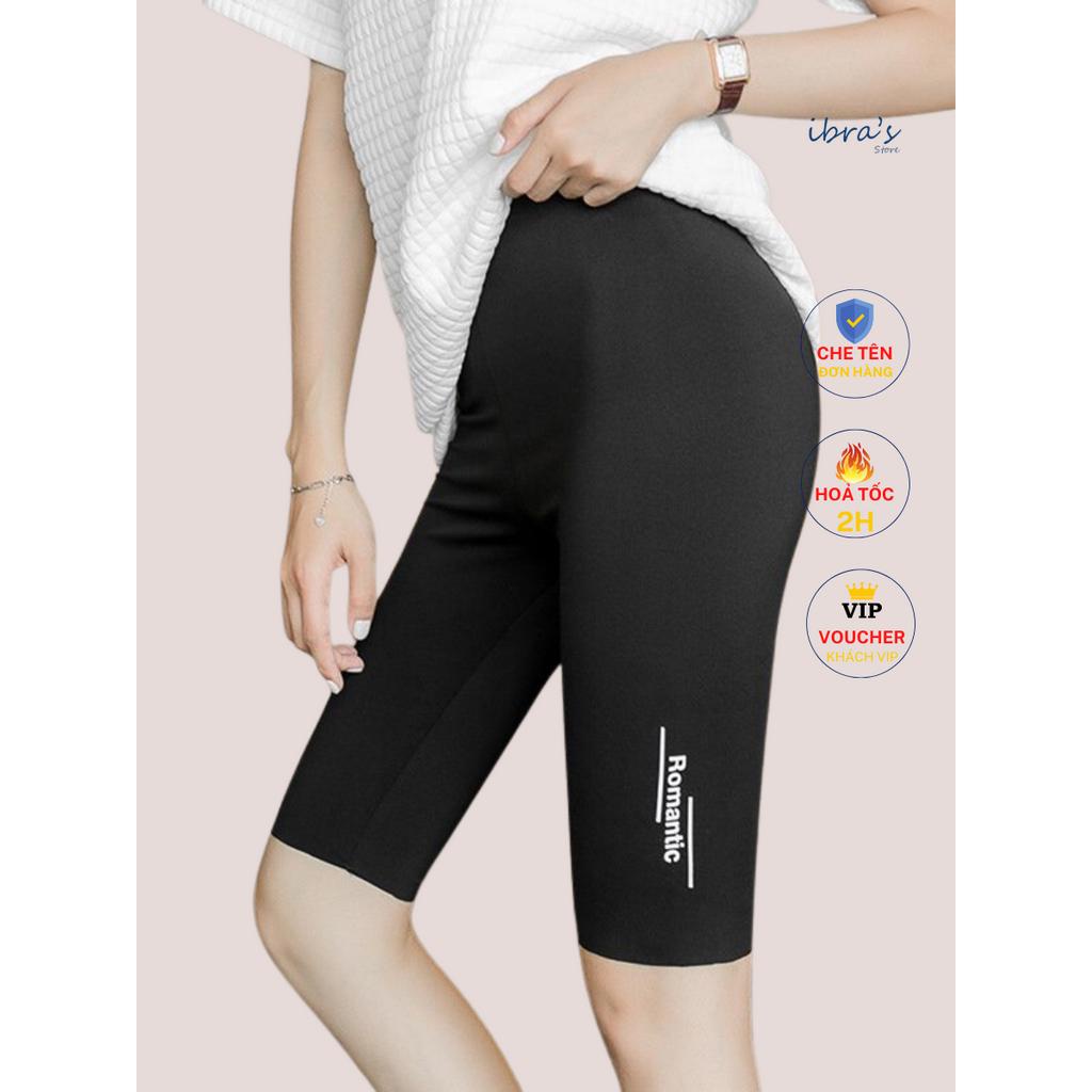 Quần Legging Lửng Nữ Cạp Cao Thun Lạnh Ibra's Store, Quần Tập Gym, Dạo Phố Co Giãn Tốt, Ôm sát body nâng mông I126