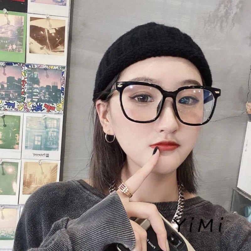 Mắt kính gọng lớn chống ánh sáng xanh kiểu retro cao cấp