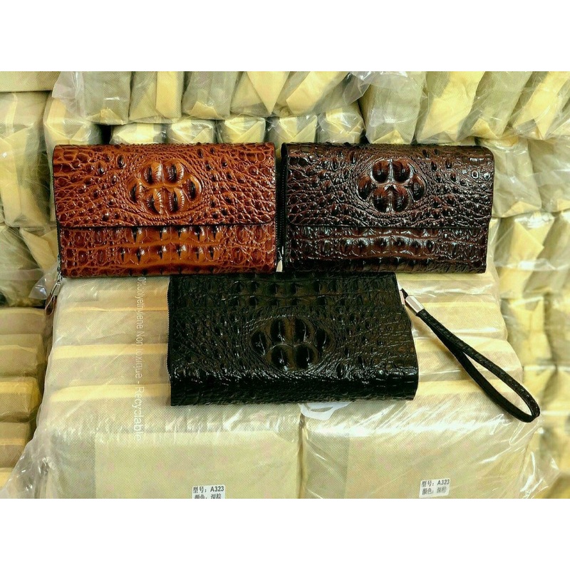 Ví Cầm Tay Cho Nam Da Cá Sấu Clutch Nam Cao Cấp - A&ESHOP 8916