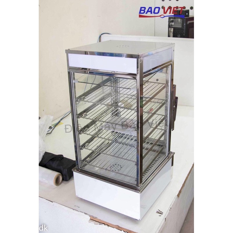 Tủ trưng bày bánh bao 5 tầng- 2 lớp kính hút chân không