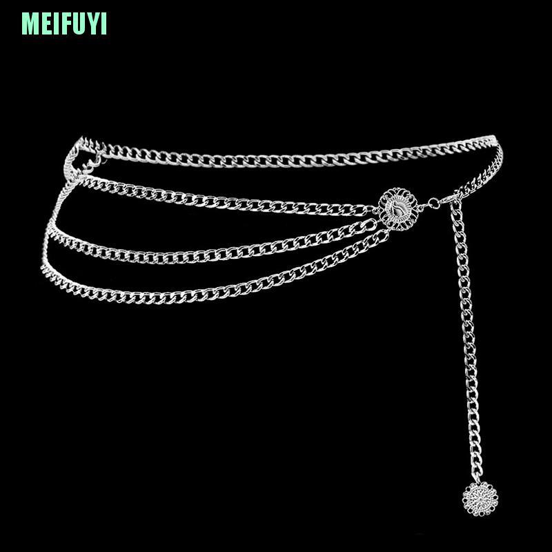 Thắt Lưng Dây Xích Kim Loại Phong Cách Retro Cho Nữ