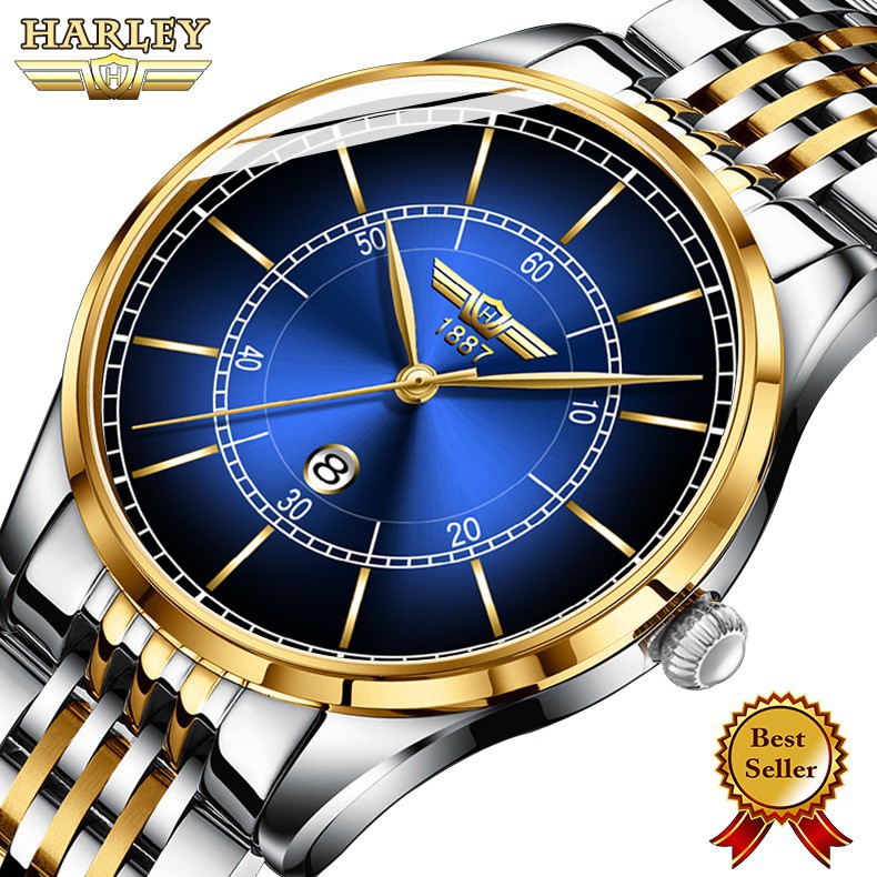 [HÀNG CAO CẤP] Đồng hồ Nam HARLEY USA - Dây Thép Đúc Đặc - Thương Hiệu Cao Cấp Của Mỹ - Bảo Hành 12 Tháng Toàn Quốc