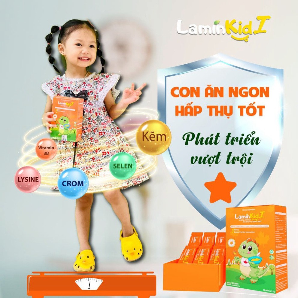 [COMBO 5 HỘP] Cốm LaminKid - Bé ăn ngon, tăng cân tốt, đề kháng khỏe