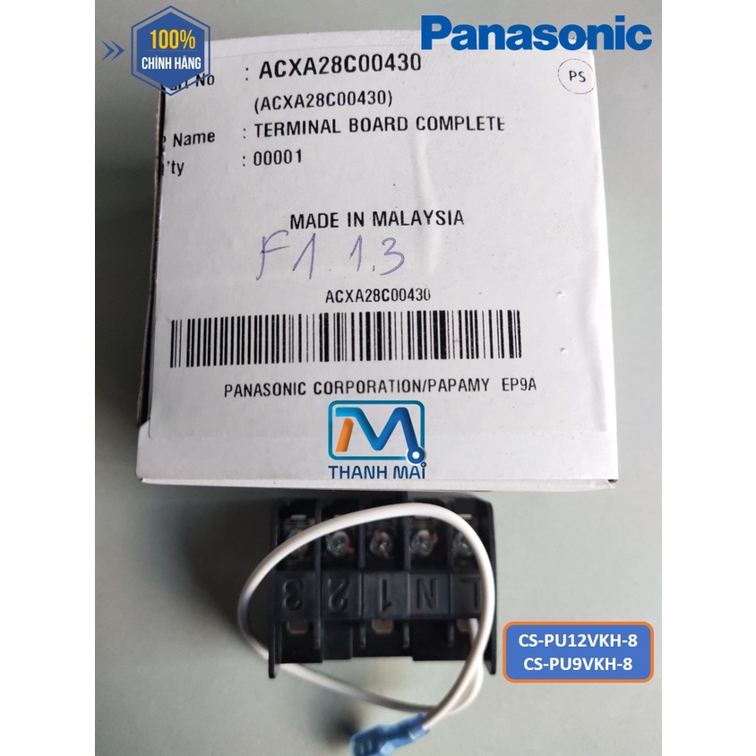 [Mã ELHA22 giảm 5% đơn 300K] Cầu đấu điện dàn lạnh máy lạnh Panasonic model CS-PU12VKH-8