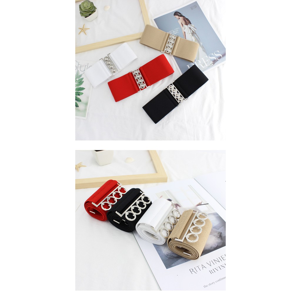 Thắt lưng chun bản rộng 7.5cm basic dễ phối đồ