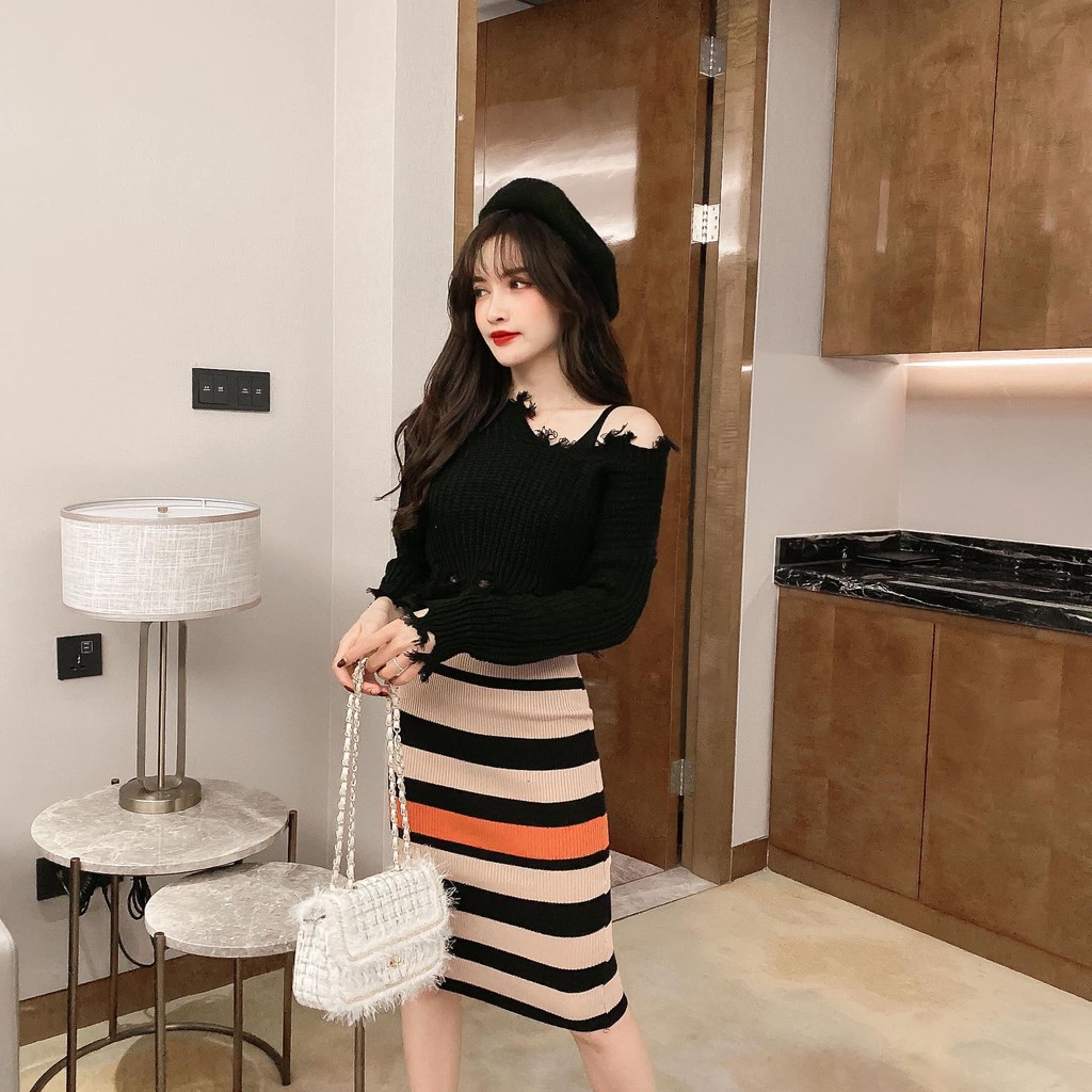 Set NÂU TÂY RÁCH 2 màu trẻ trung, cá tính, chất liệu đẹp