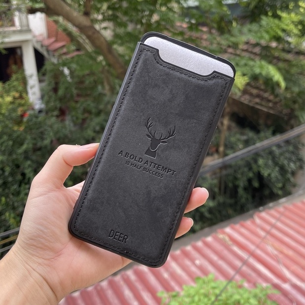 Ốp lưng vải bò Samsung A80 họa tiết hươu
