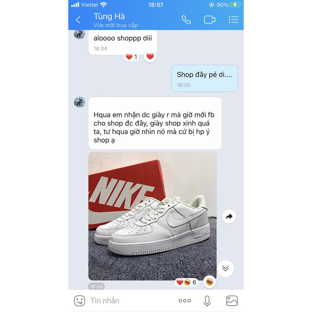 Giầy Air Force 1 trắng nam nữ siêu đẹp, Giày Sneaker Thể Thao AF1 Full bill box