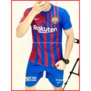 Áo barca 2022/ Freeship/ Bộ quần áo Barcelona sân nhà 2022 hàng thái cao cấp