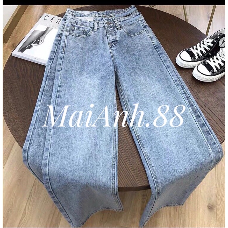 Quần jean ống suông MaiAnh.88 quần bò ống suông nữ lưng cao - 3 size S M L | BigBuy360 - bigbuy360.vn