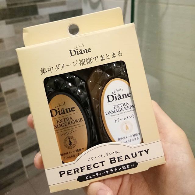 Moist Diane Cặp Gội Xả Phục Hồi Tóc Hư Tổn Nặng Extra Damage Repair dánh cho mái tóc khô,xơ,chẻ ngọn,do uốn nhuộm 50MLx2