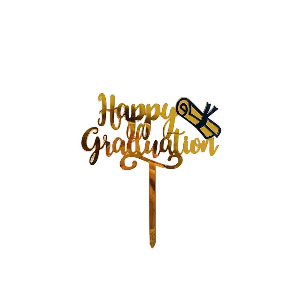 LEISURE Cake Toppers DIY Congrats Grad|Bachelor Cap Student Graduation Ceremony Decor Happy Graduation